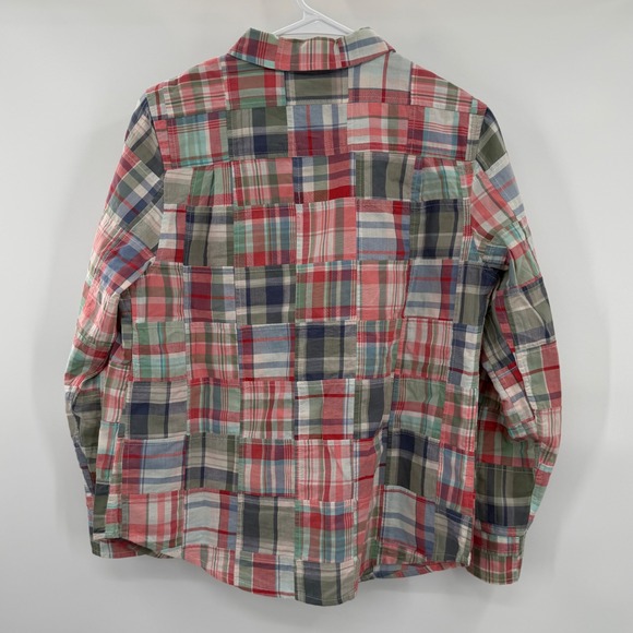 L.L.Bean Patchwork Plaid Button Down Shirt Women's Small Pet - Picture 3 of 6